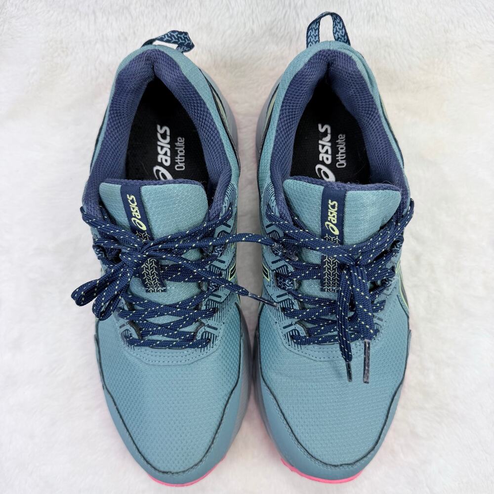 ASICS Gel Venture 9 Womens Running Shoes Gray Blue Pink Size 9 Wide D Trail - Picture 8 of 10